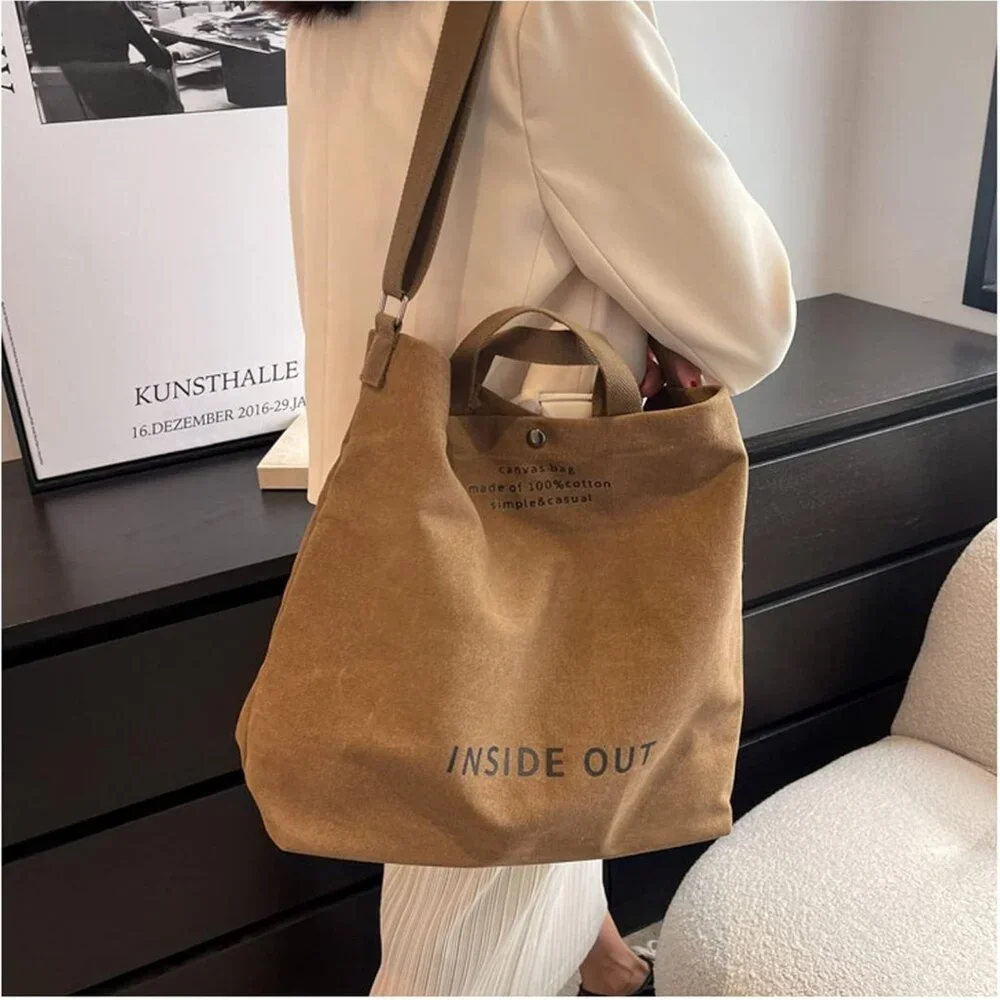 Women Canvas Tote Handbags Casual Shoulder Work Bag Crossbody Top Handle Bag Cro - Picture 7 of 7